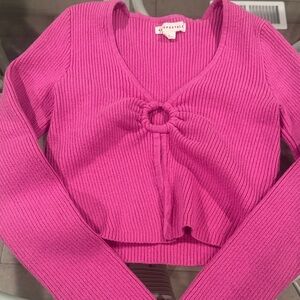 Aeropostale Women's V-Neck Fuchsia Sweater